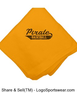 Pirate Baseball Blanket Design Zoom
